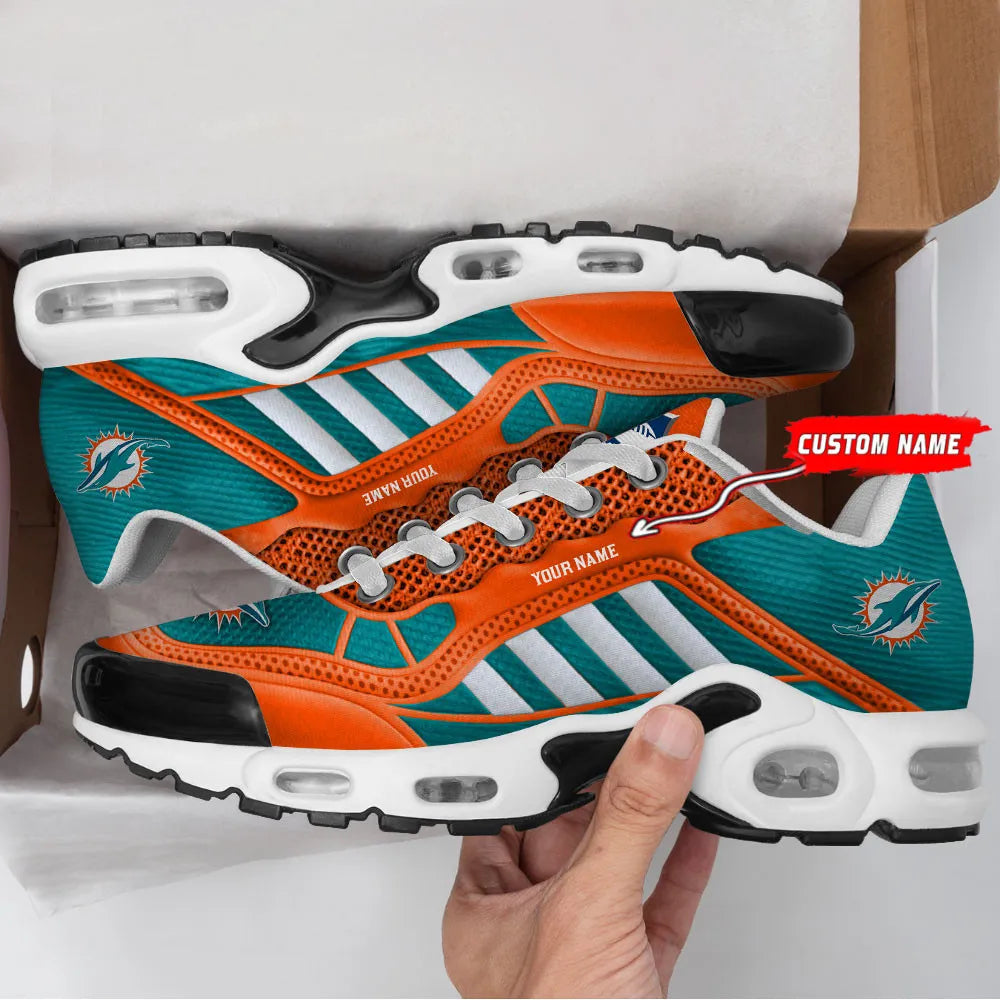 Miami Dolphins Personalized Plus T-N Youth Sneakers BG154
