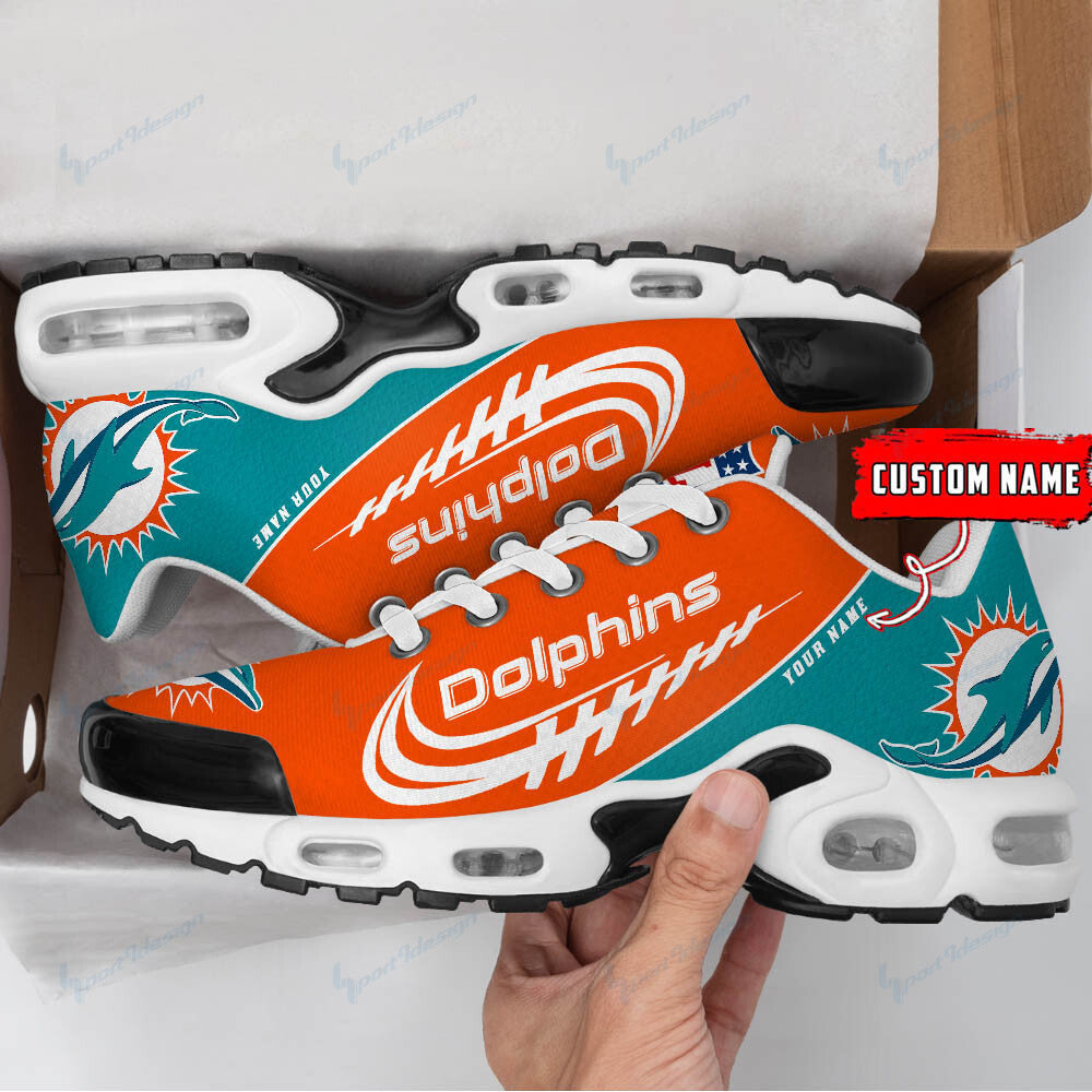 Miami Dolphins Personalized Plus T-N Youth Sneakers BG17