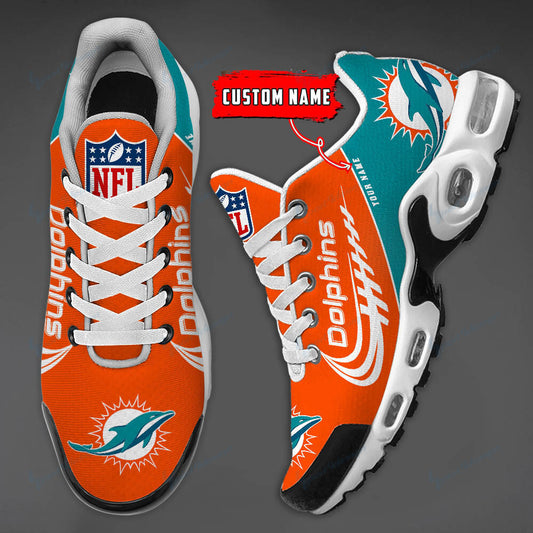 Miami Dolphins Personalized Plus T-N Youth Sneakers BG17