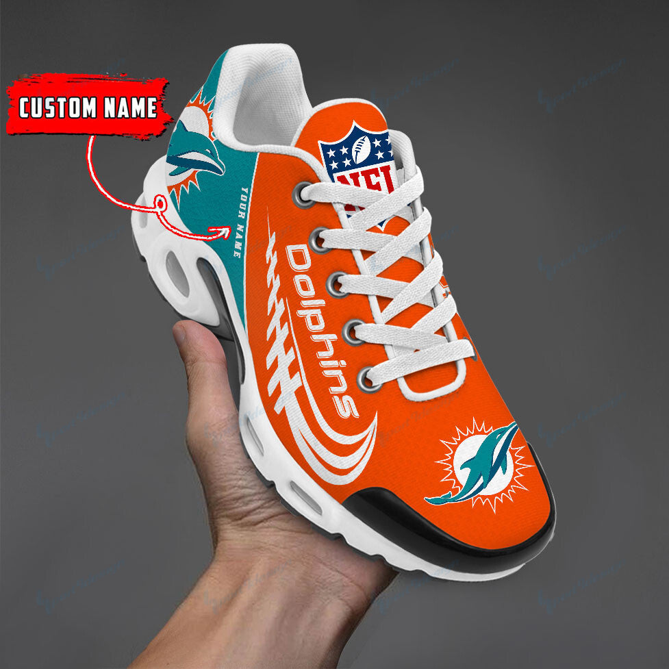 Miami Dolphins Personalized Plus T-N Youth Sneakers BG17