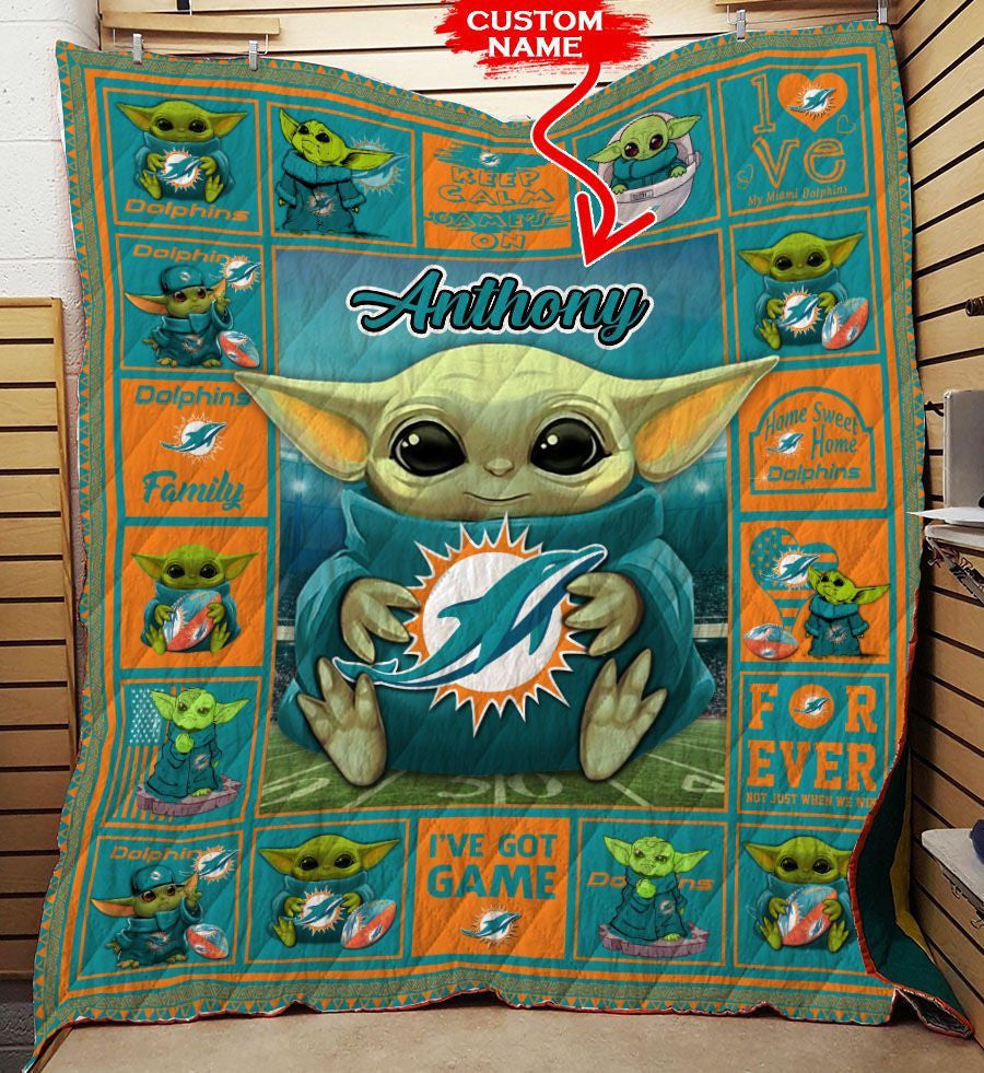 Miami Dolphins Personalized Premium Quilt BG22