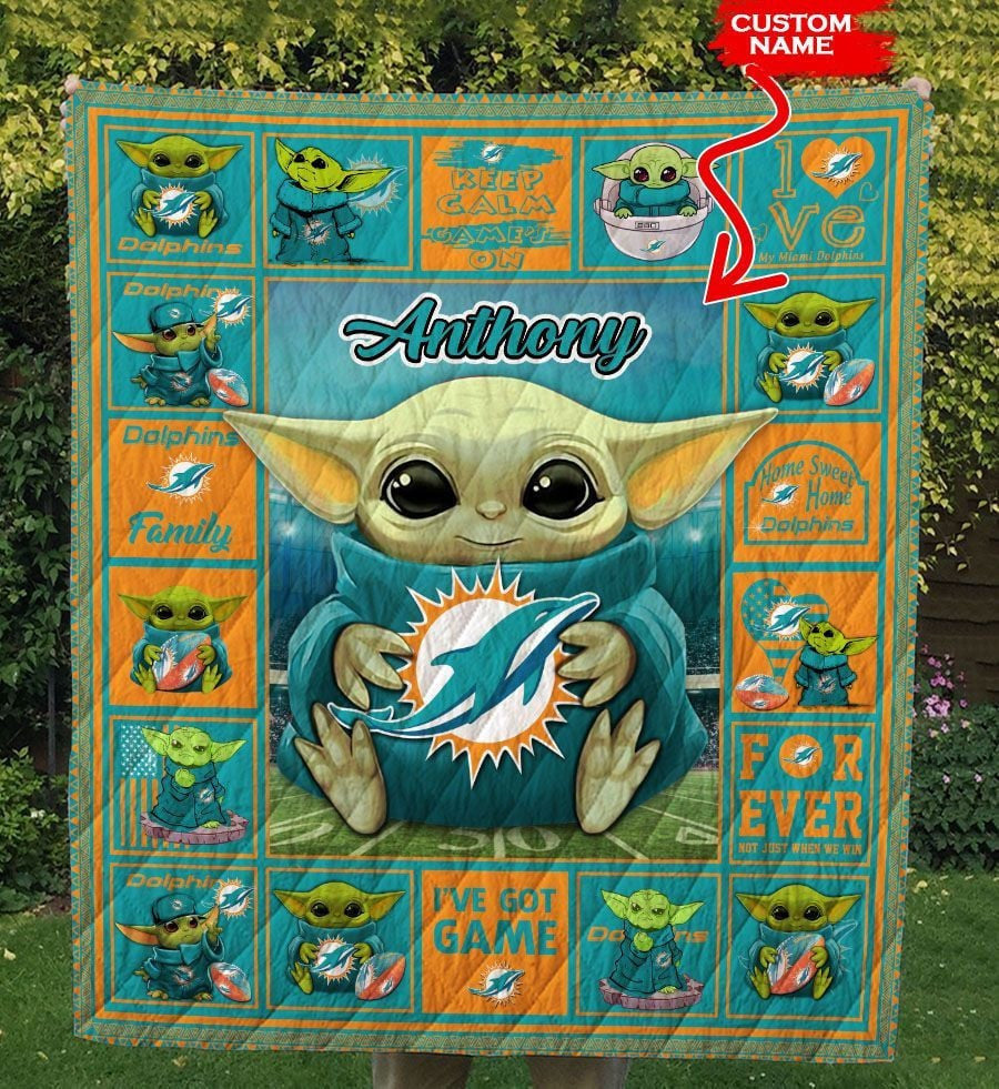 Miami Dolphins Personalized Premium Quilt BG22