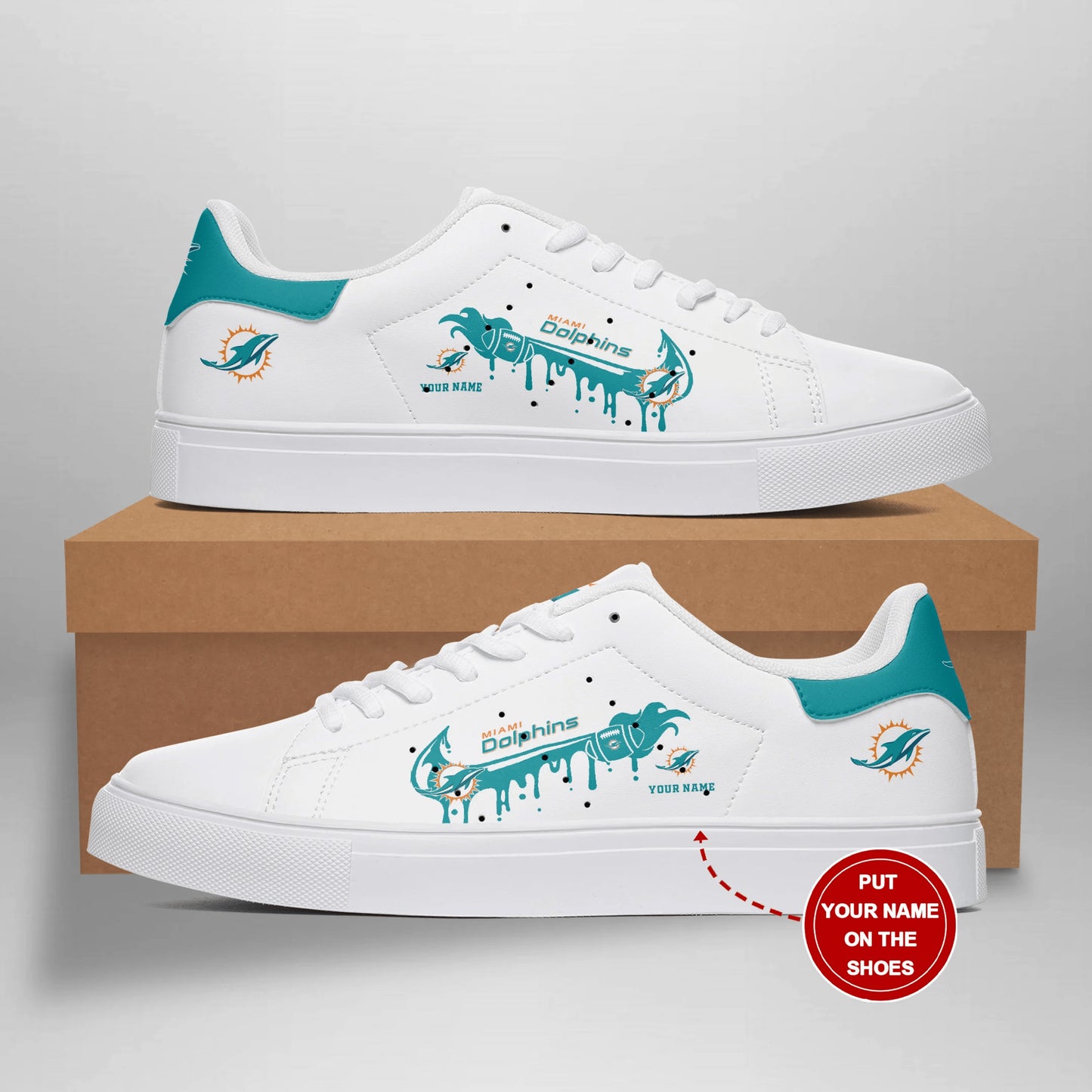 Miami Dolphins Personalized SS Custom Sneakers BG207