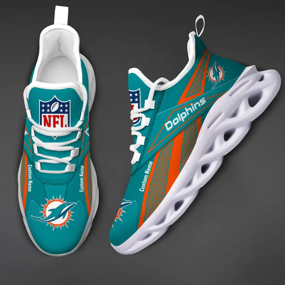 Miami Dolphins Personalized Yezy Running Sneakers SPD532