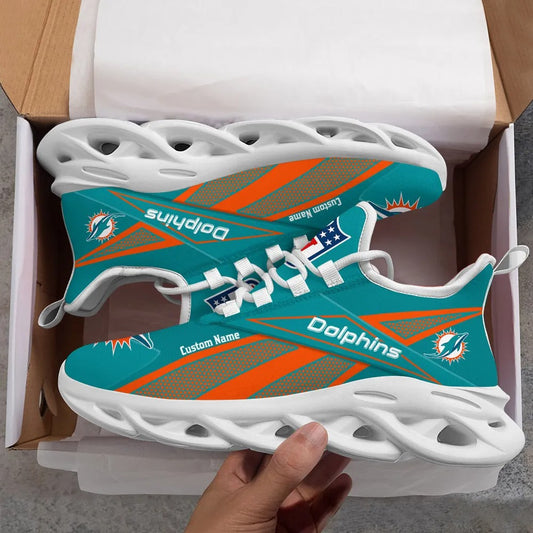 Miami Dolphins Personalized Yezy Running Sneakers SPD532