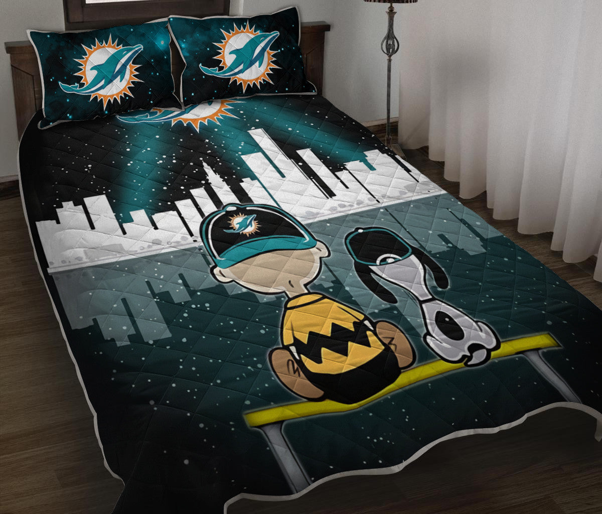 Miami Dolphins Quilt Set BG146