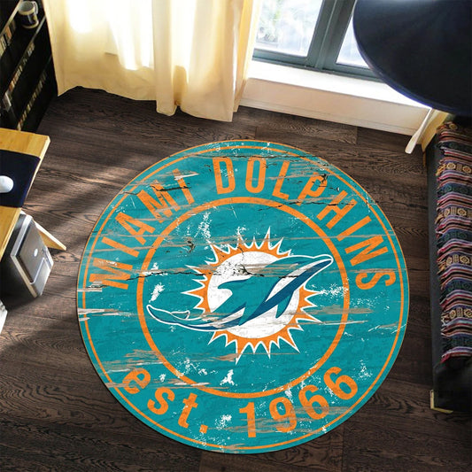 Miami Dolphins Round Rug 181