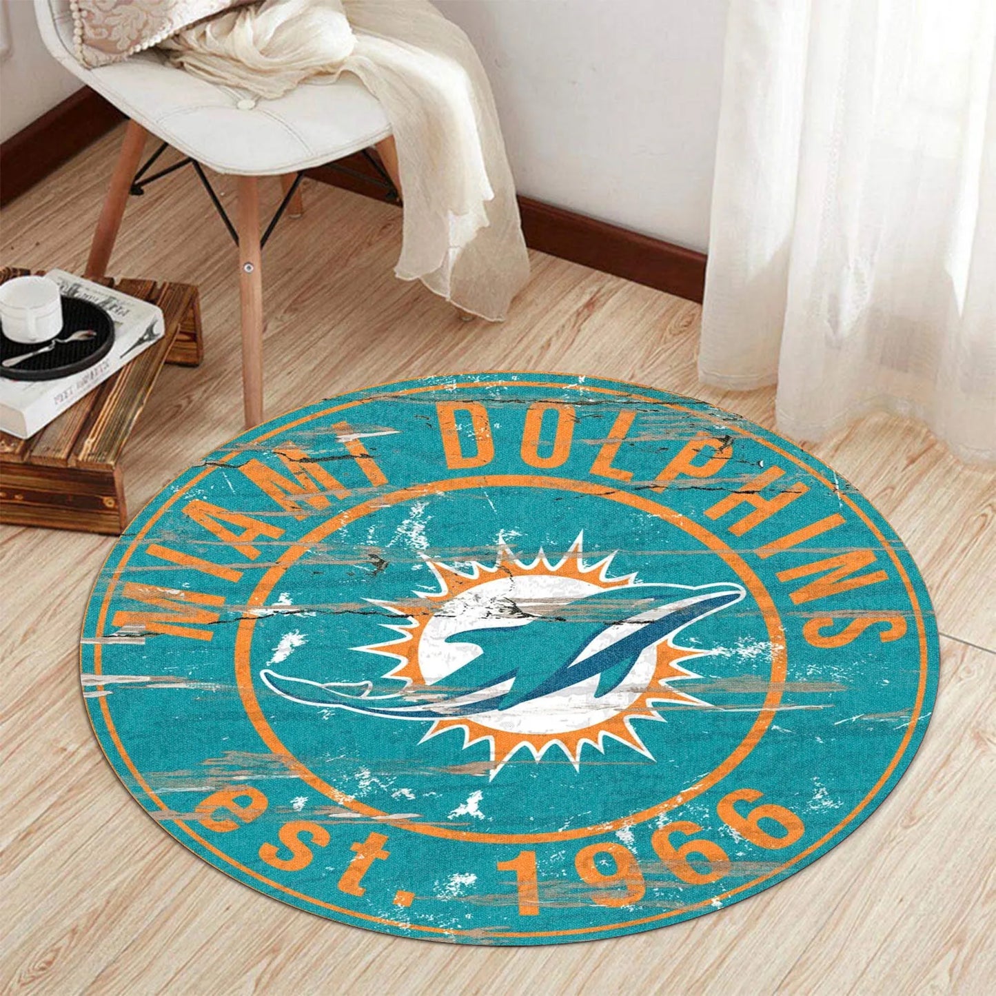 Miami Dolphins Round Rug 181