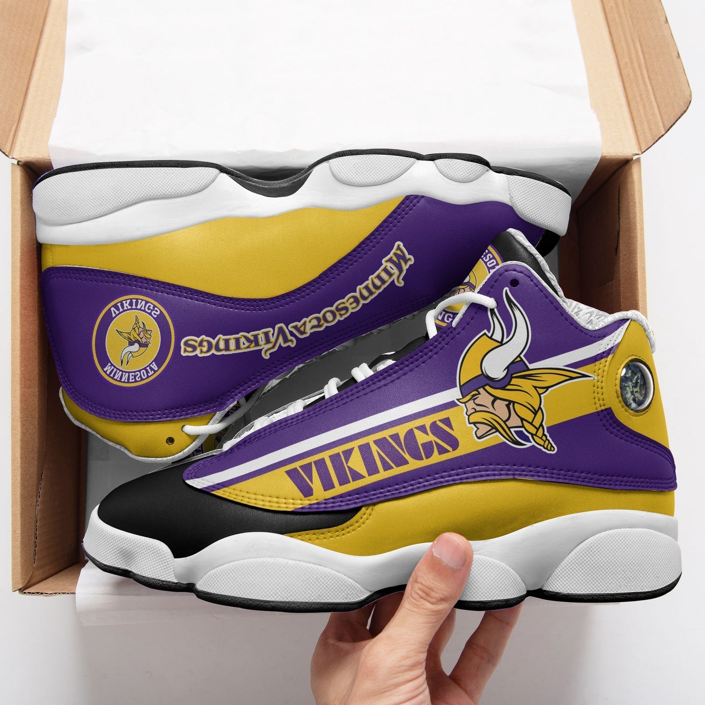 Minnesota Vikings Air JD13 Sneakers 433