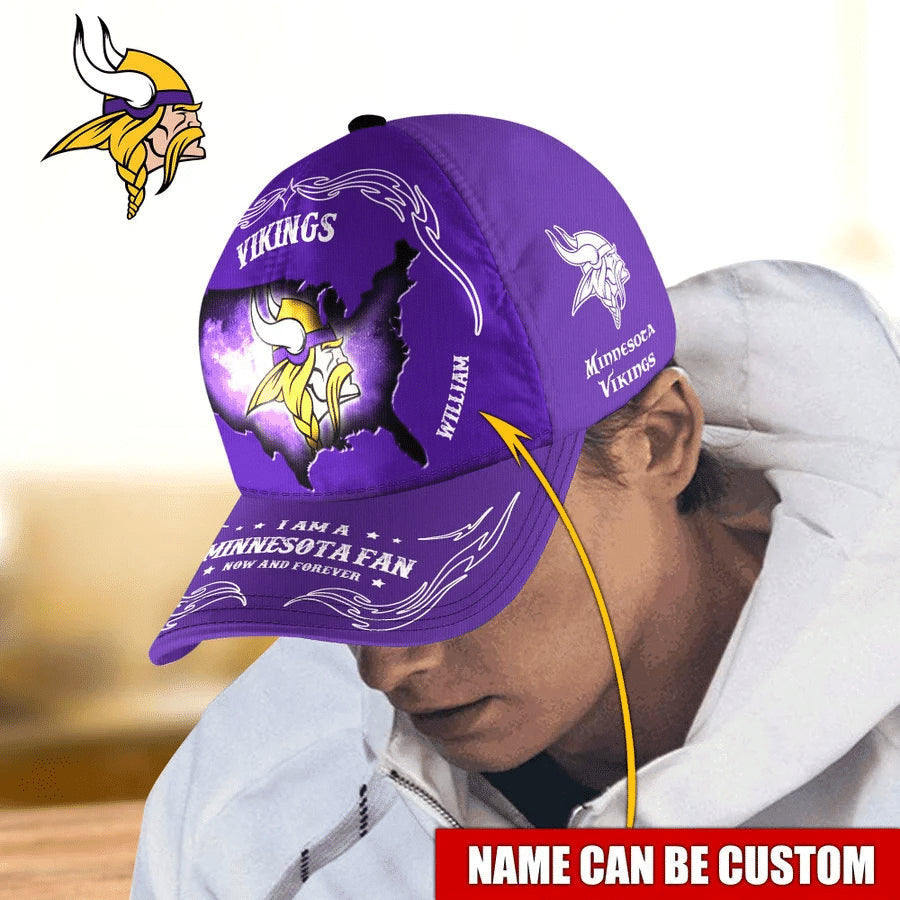 Minnesota Vikings Baseball Caps Custom Name