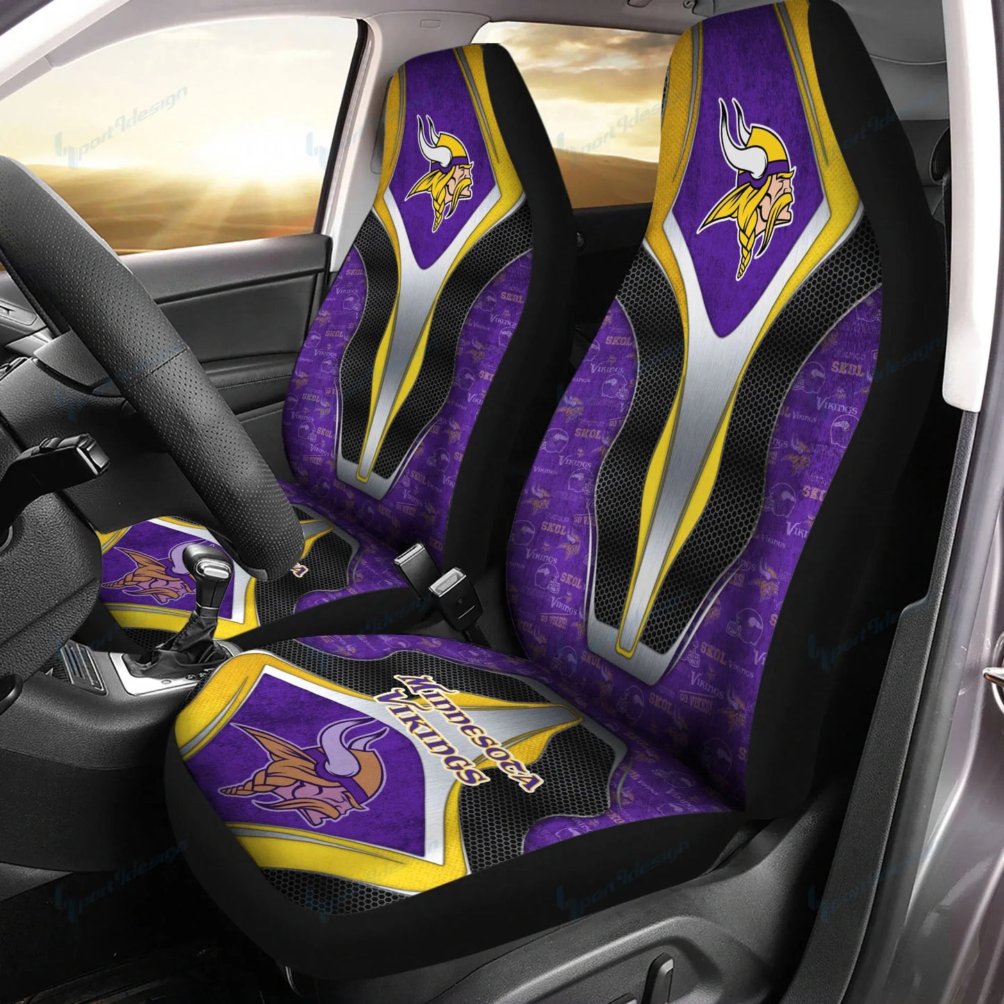 Minnesota Vikings Car Seat Covers BG43