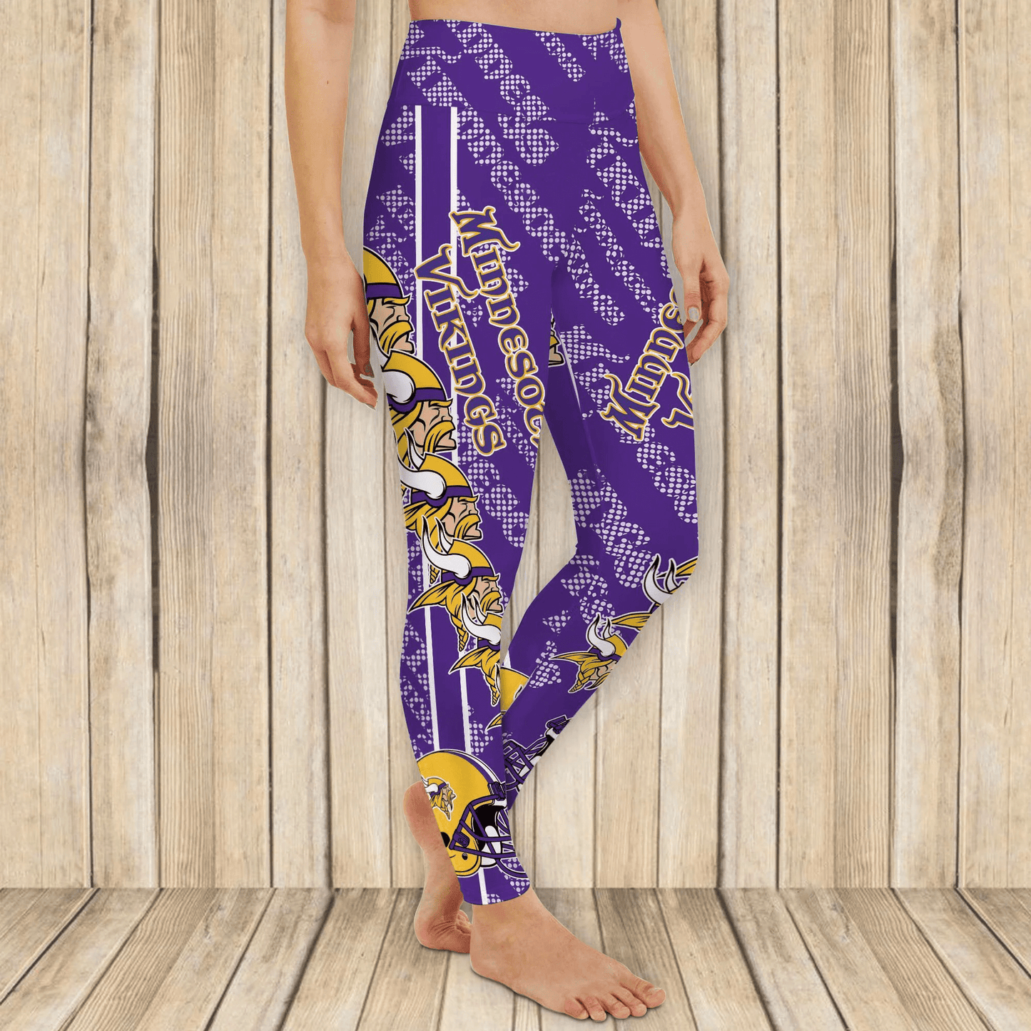 Minnesota Vikings Leggings And Criss Cross Tank Top BG19