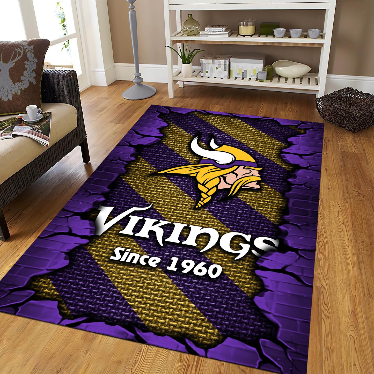 Minnesota Vikings Rectangle Rug BGRERUG142