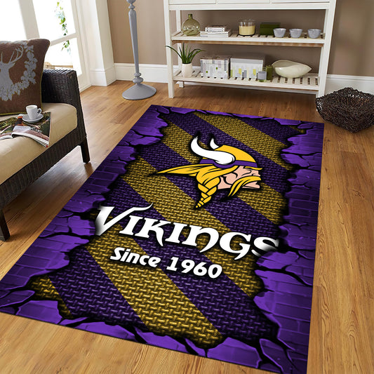 Minnesota Vikings Rectangle Rug BGRERUG142