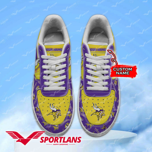 Minnesota Vikings NFL Personalized Air Force 1 Shoes