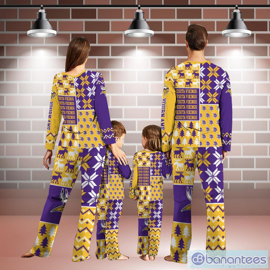 Minnesota Vikings Pajamas Christmas Gift For Family AZCPYZAM117