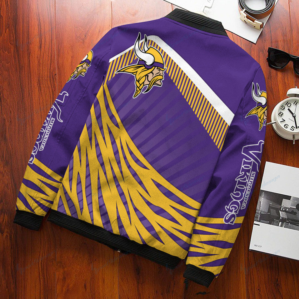 Minnesota Vikings Personalized Bomber Jacket BG398