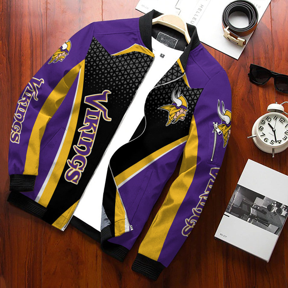 Minnesota Vikings Personalized Bomber Jacket BG654
