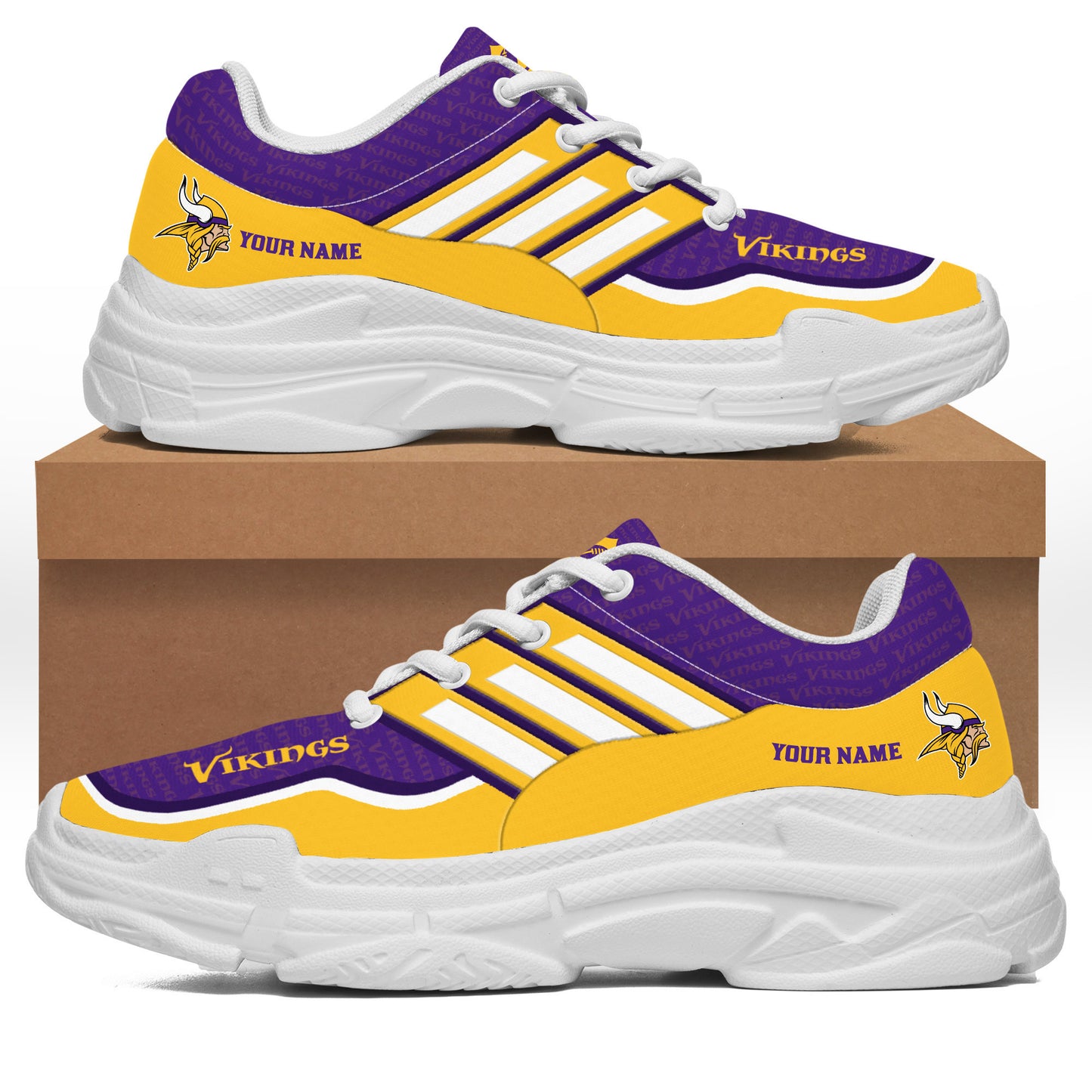 Minnesota Vikings Personalized Chunky Sneakers 11