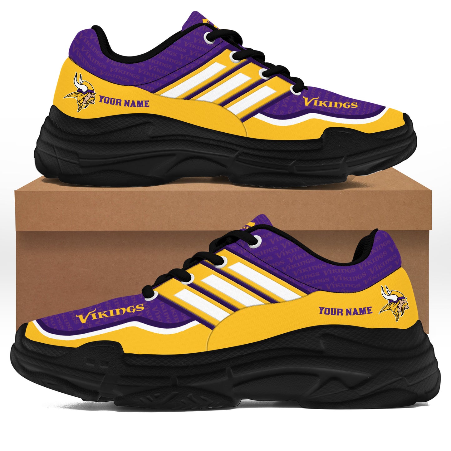 Minnesota Vikings Personalized Chunky Sneakers 11