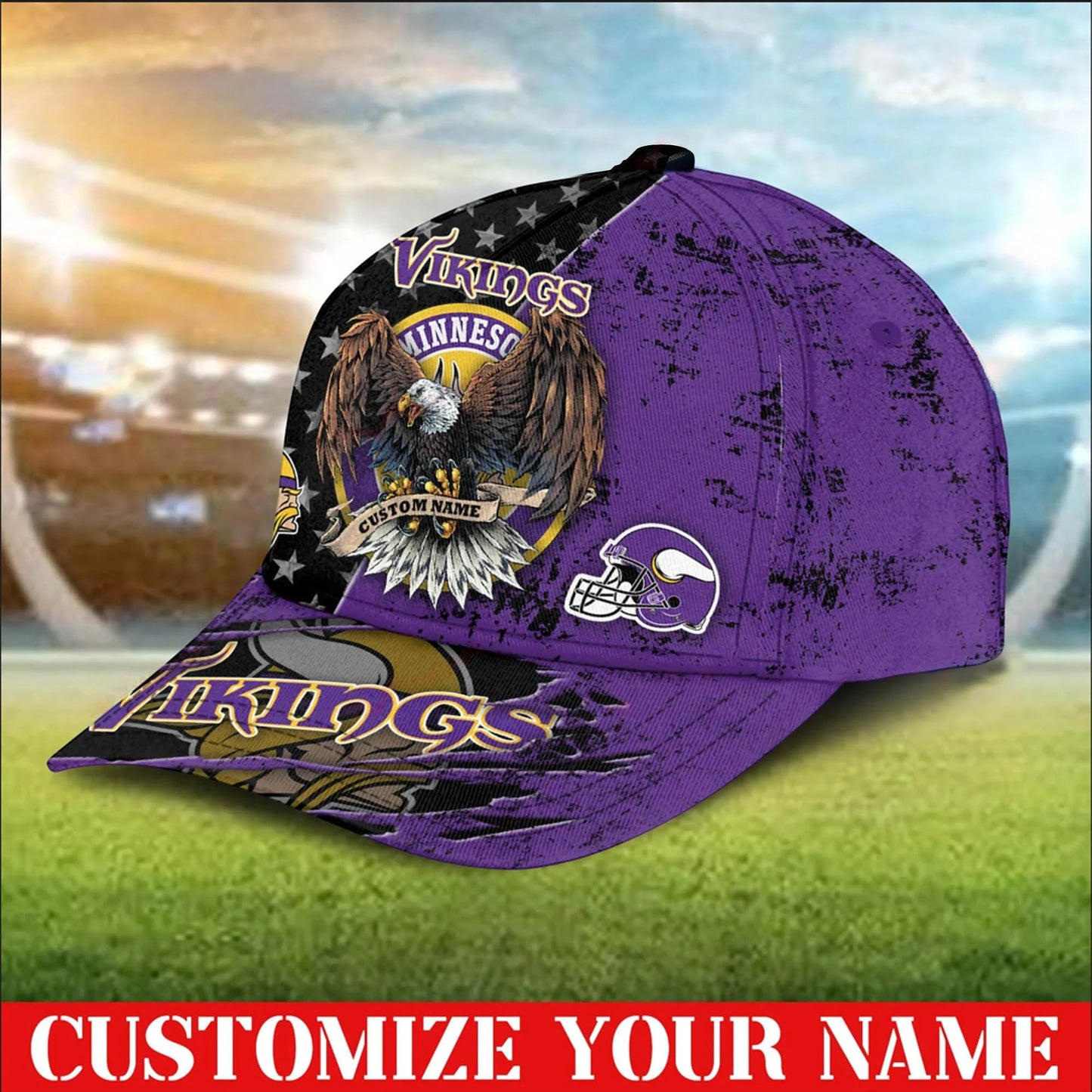 Minnesota Vikings Personalized Classic Cap BB393