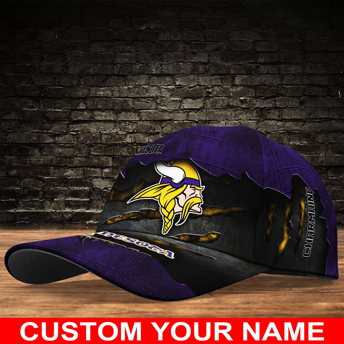 Minnesota Vikings Personalized Classic Cap BG310