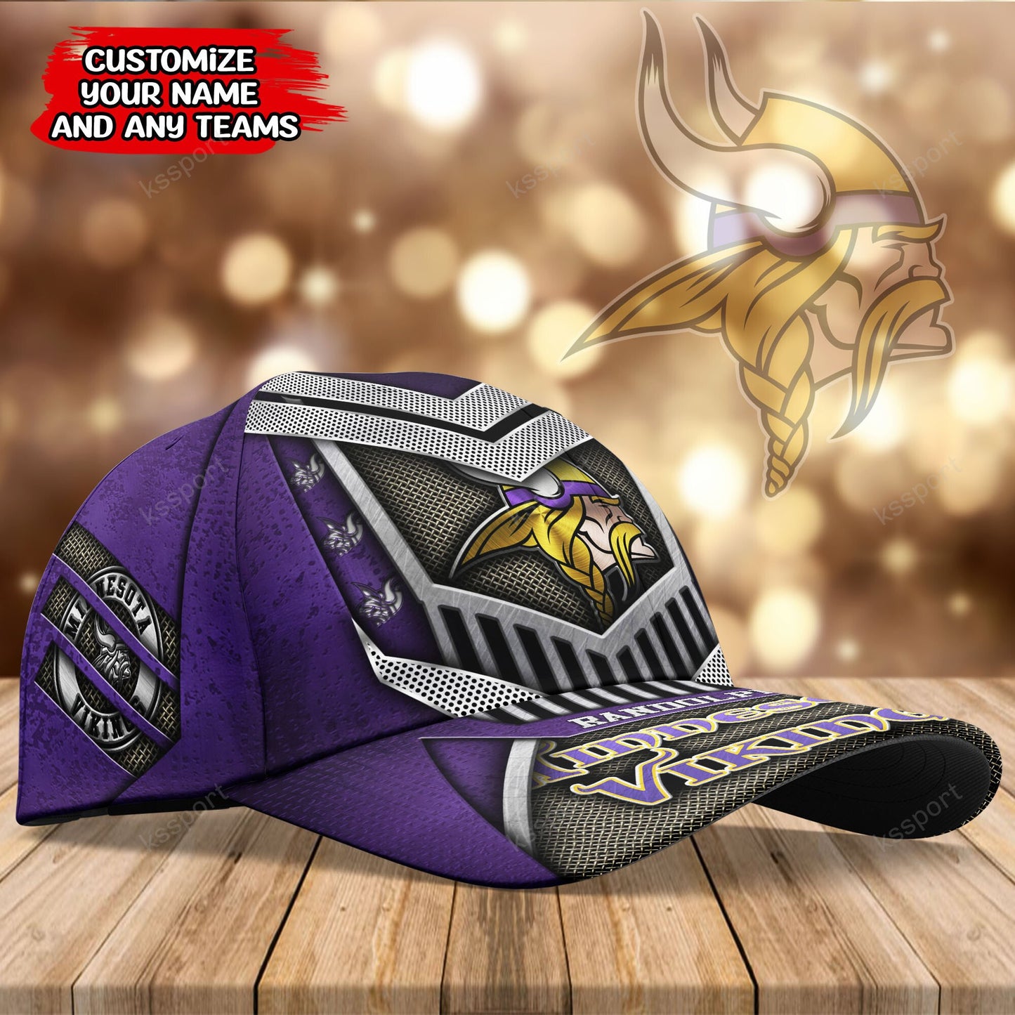 Minnesota Vikings Personalized Classic Cap BG781