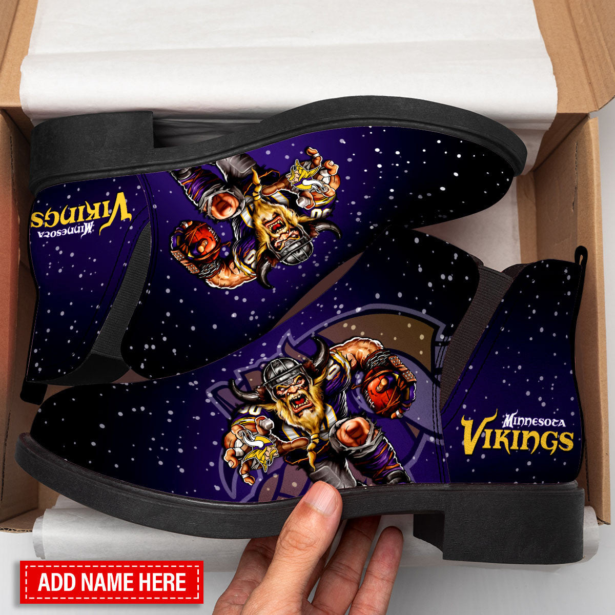 Minnesota Vikings Personalized Comfort & Fashion Short Boots BG49