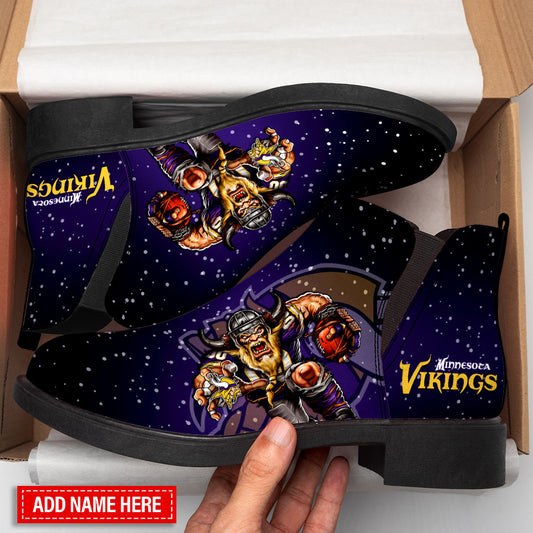 Minnesota Vikings Personalized Comfort & Fashion Short Boots BG49