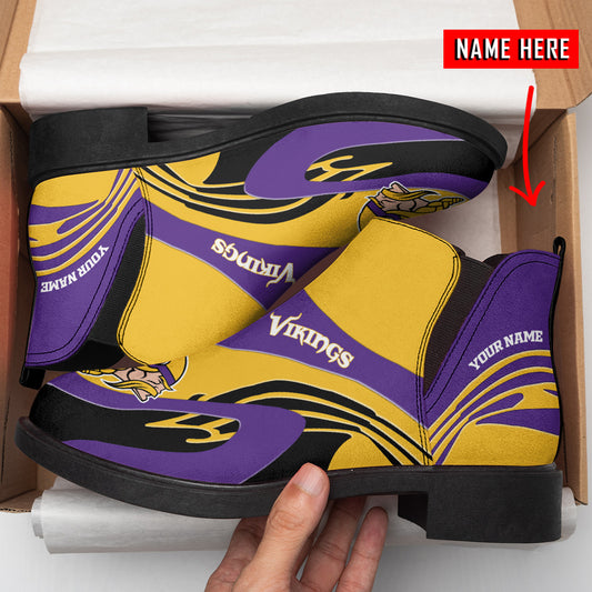 Minnesota Vikings Personalized Comfort & Fashion Short Boots BG83