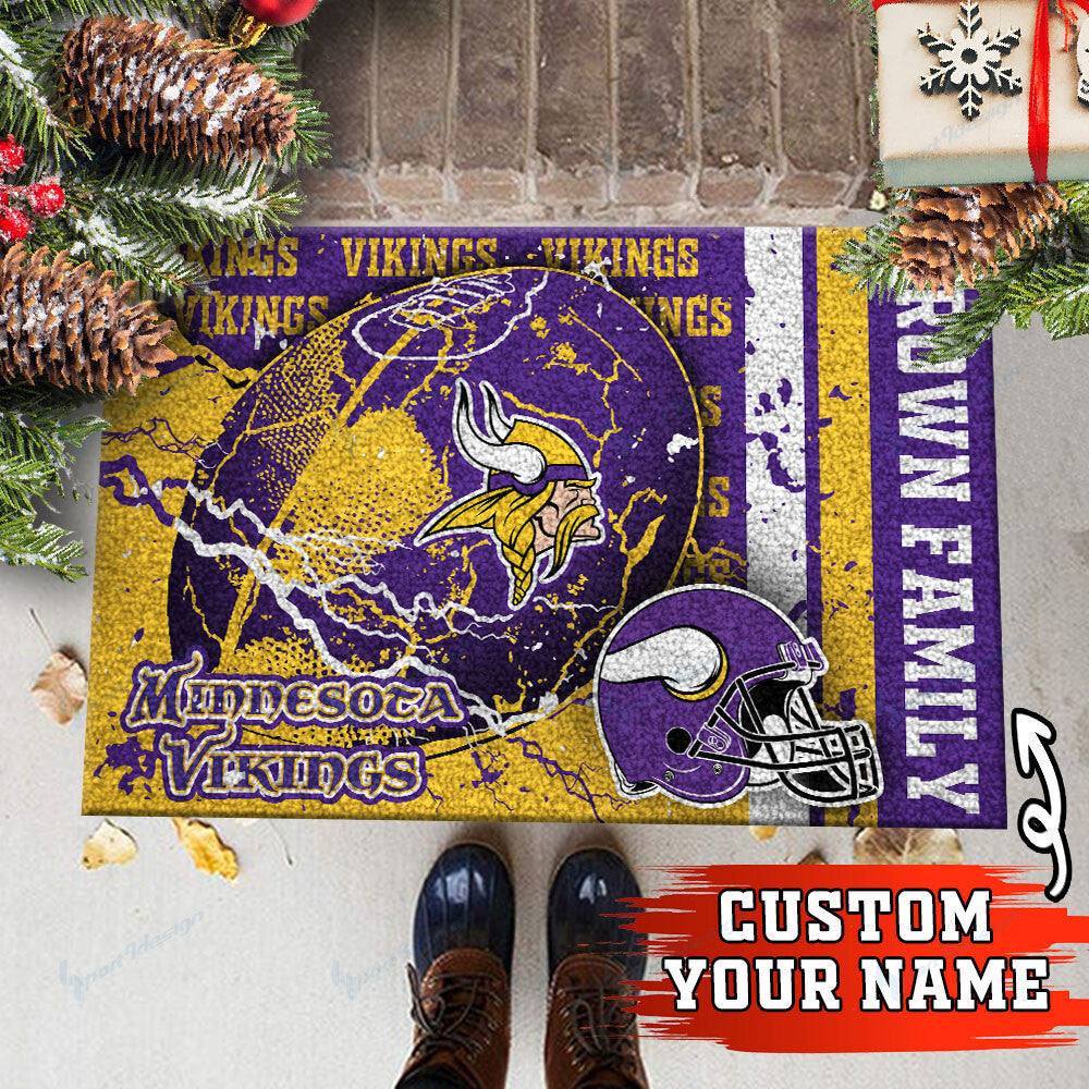 Minnesota Vikings Personalized Doormat BG20