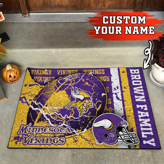 Minnesota Vikings Personalized Doormat BG20