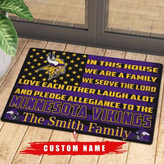 Minnesota Vikings Personalized Doormat BG304