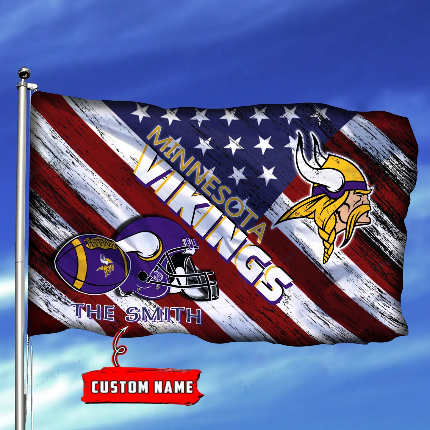 Minnesota Vikings Personalized Flag 152