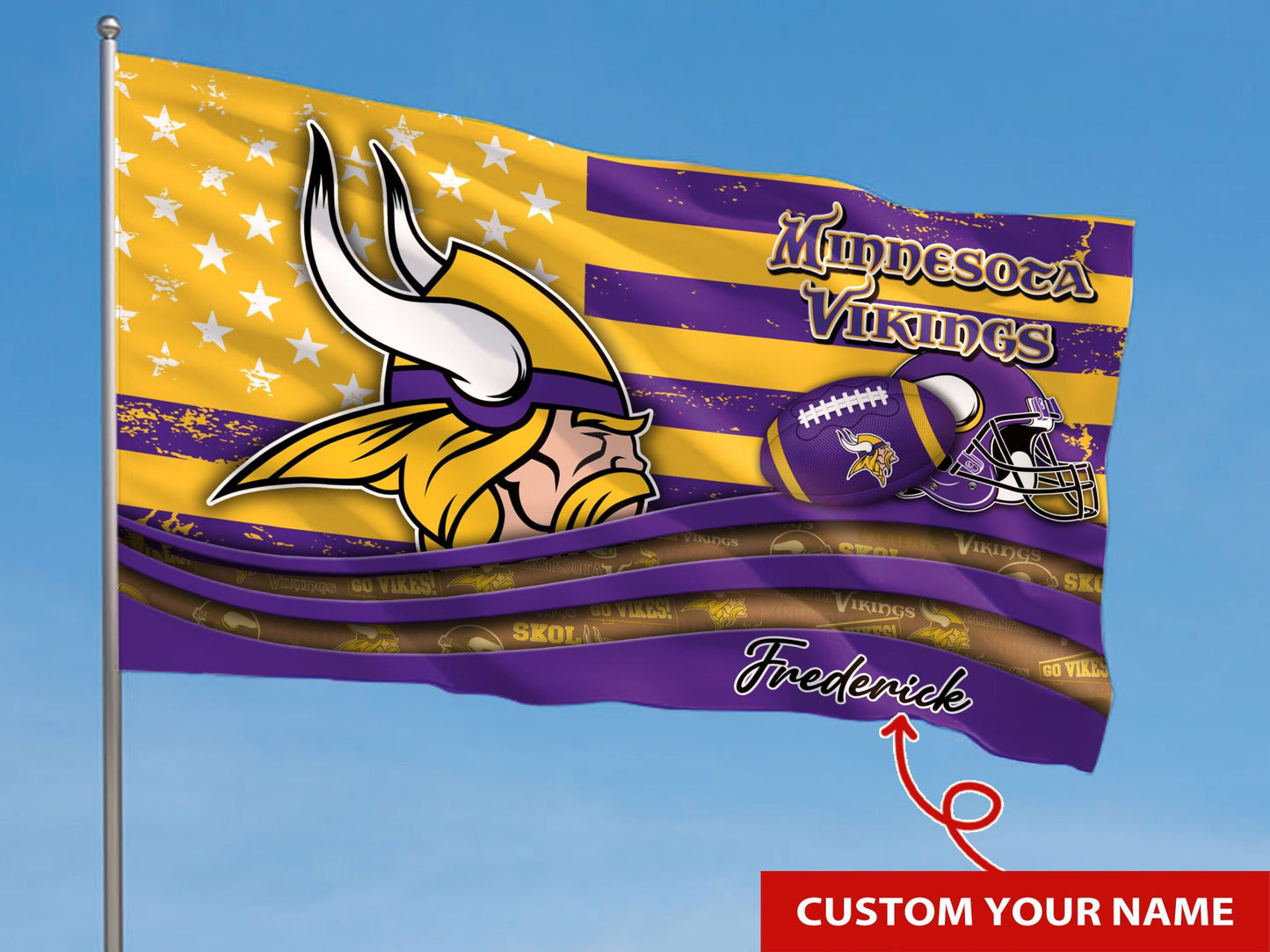 Minnesota Vikings Personalized Flag 19