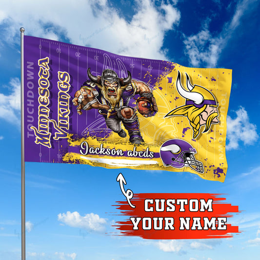 Minnesota Vikings Personalized Flag 256
