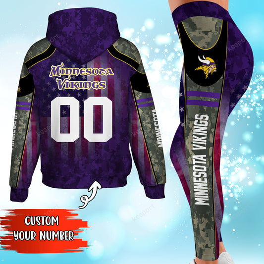 Minnesota Vikings Personalized Leggings And Hoodie BG82