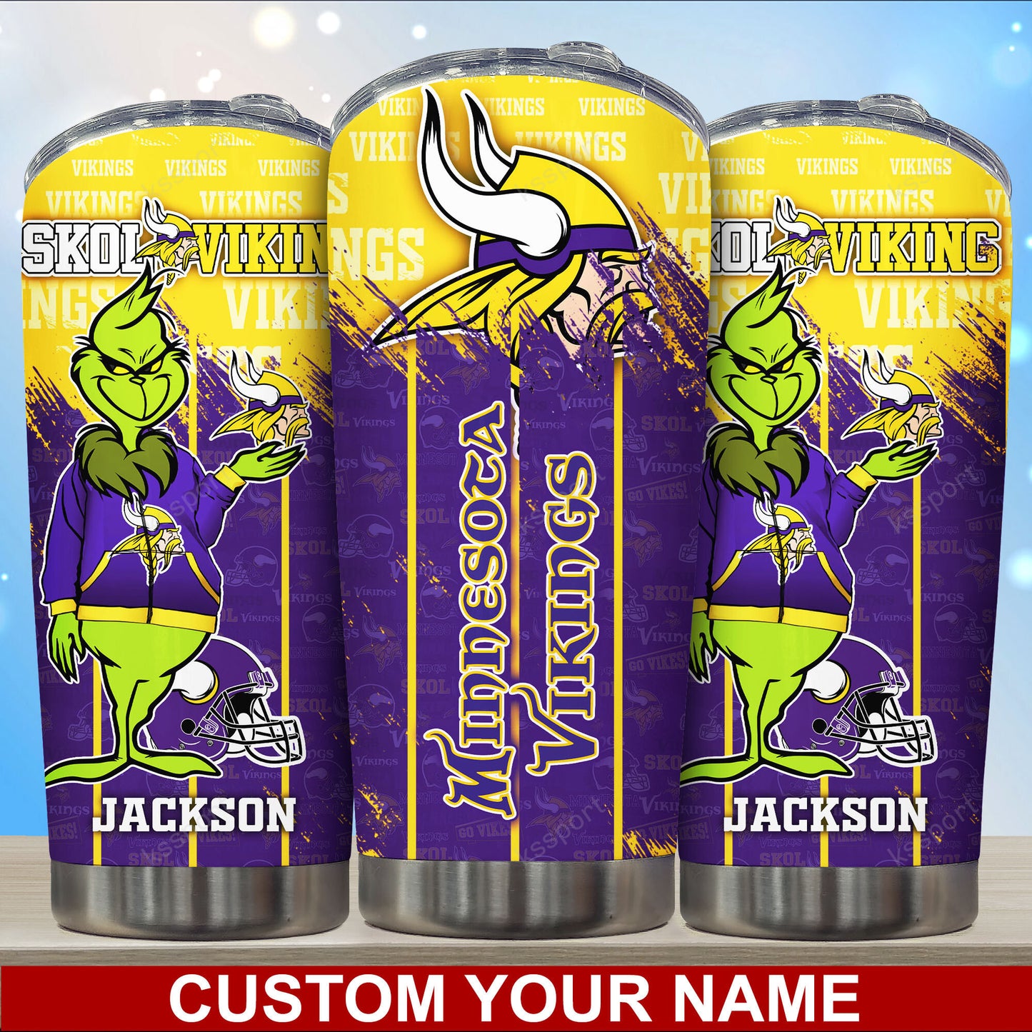 Minnesota Vikings Personalized Tumbler BG108