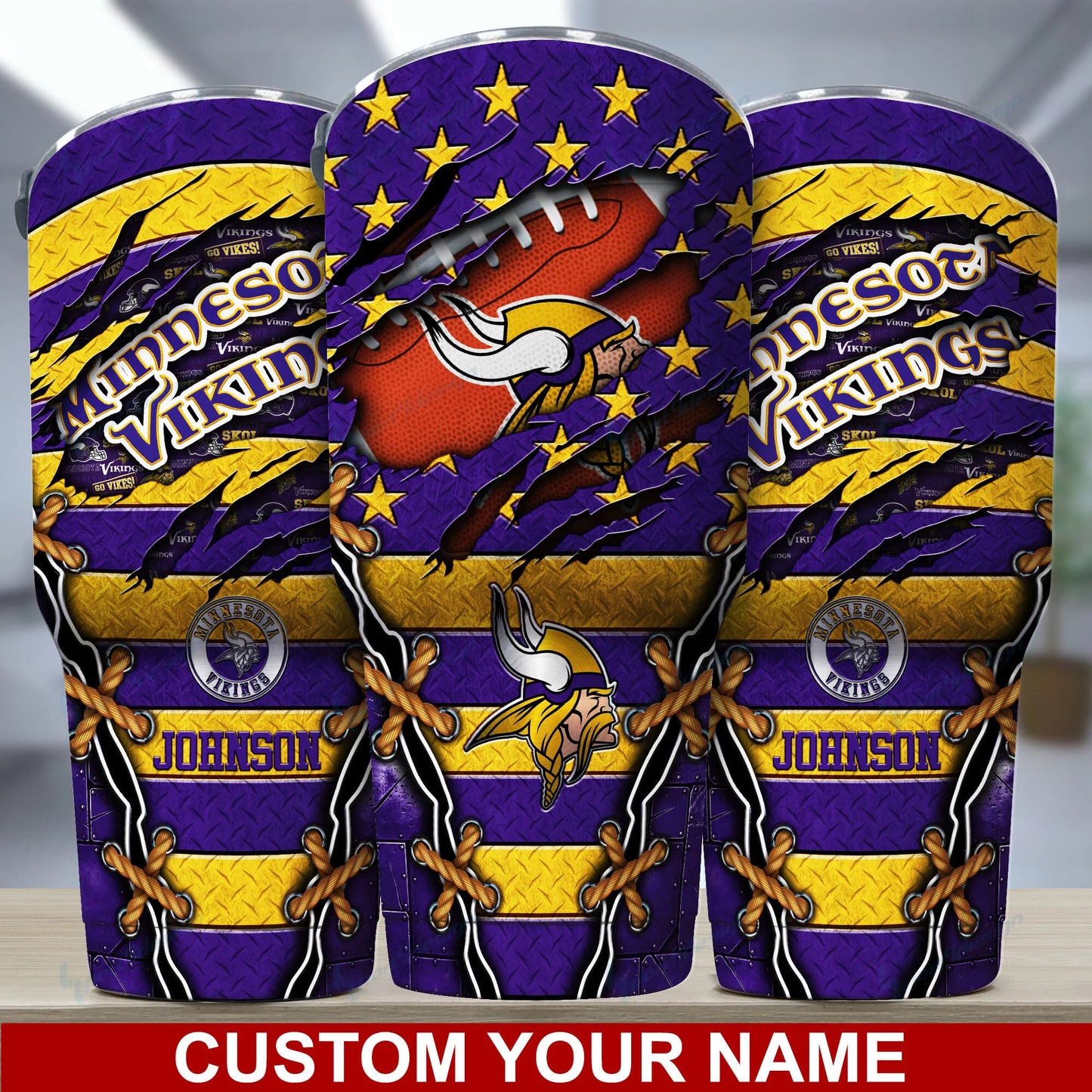 Minnesota Vikings Personalized Tumbler BG19