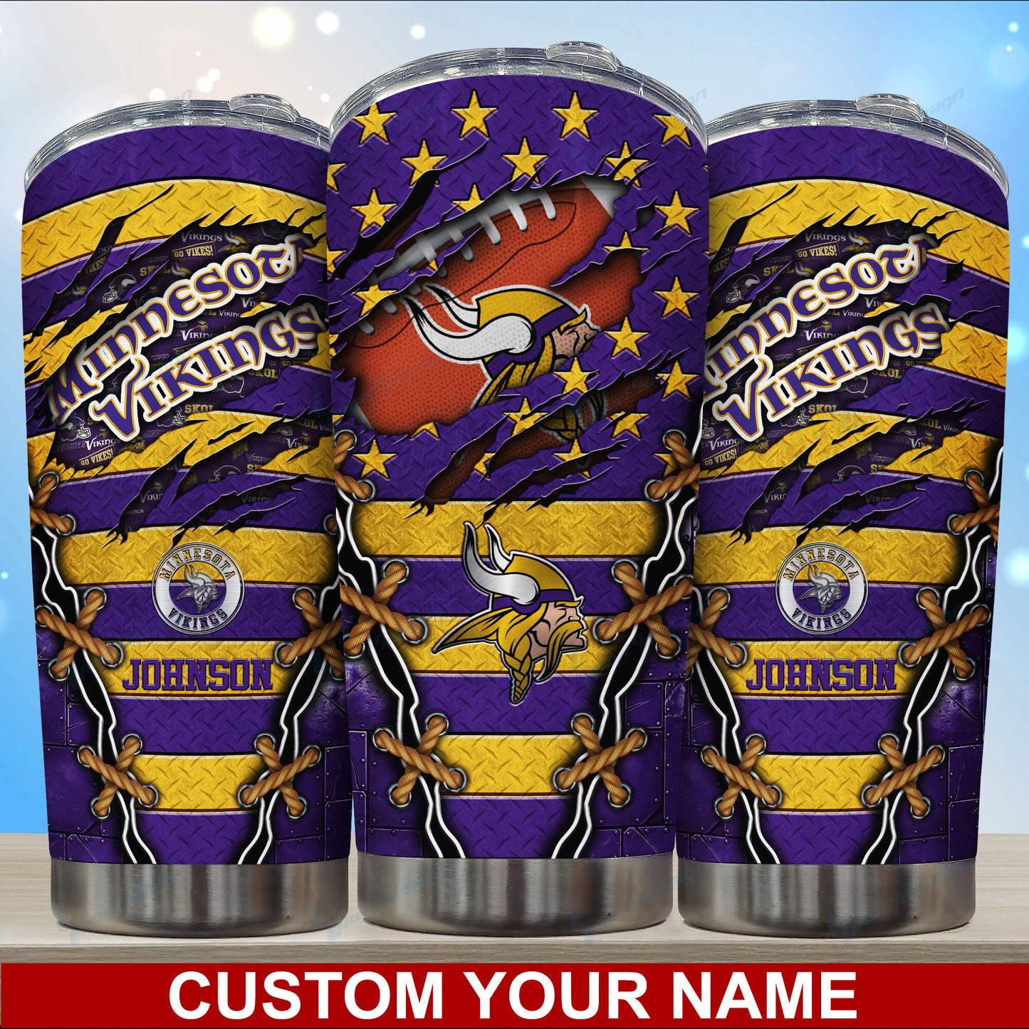 Minnesota Vikings Personalized Tumbler BG19