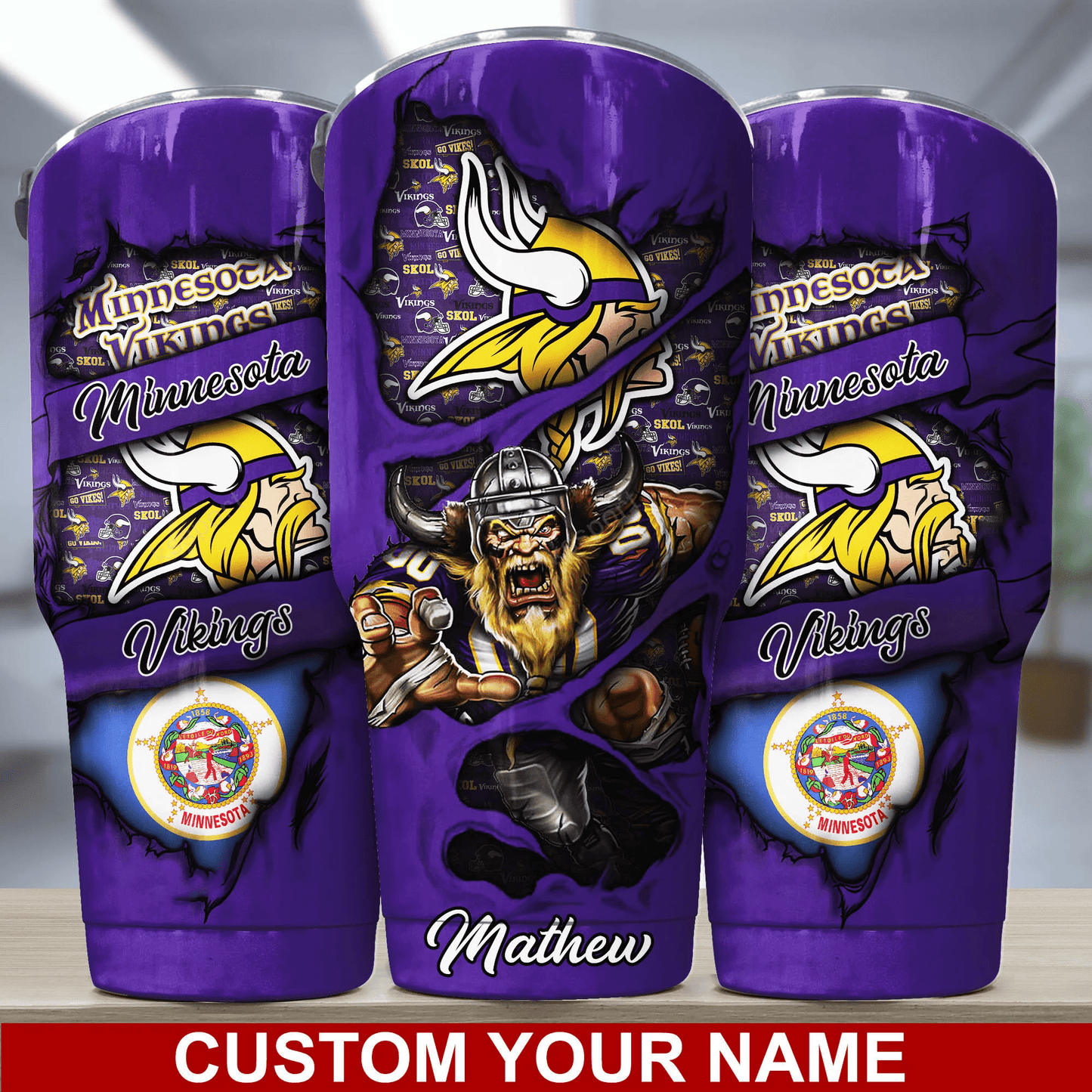Minnesota Vikings Personalized Tumbler BG241