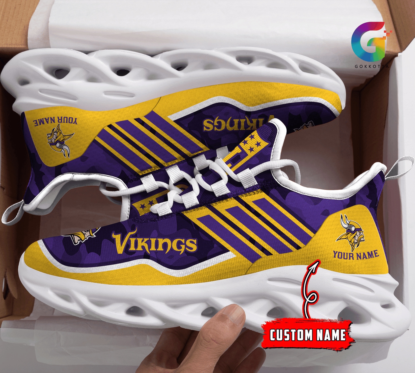 Minnesota Vikings Personalized Yezy Running Sneakers BG313