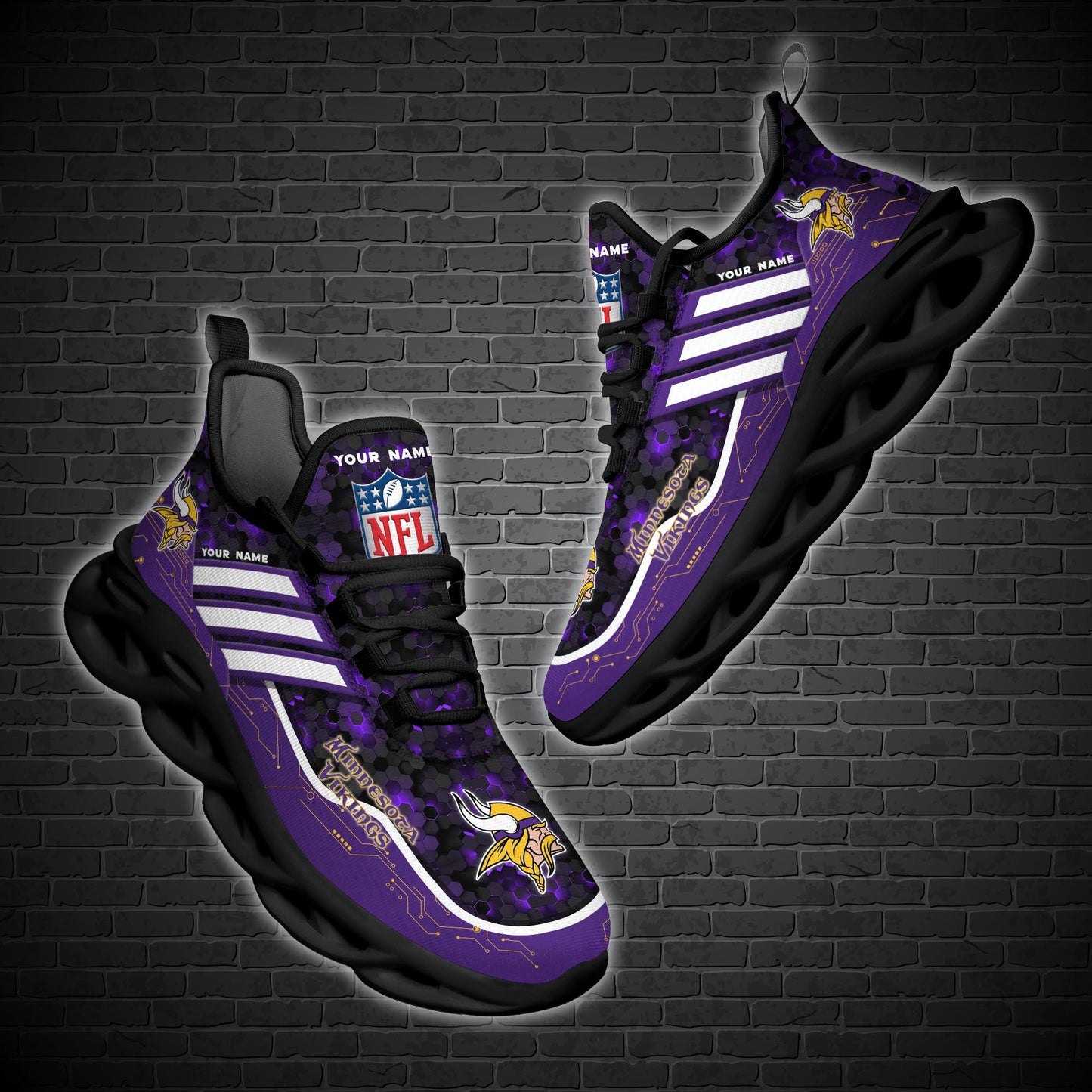 Minnesota Vikings Personalized Yezy Running Sneakers SPD659