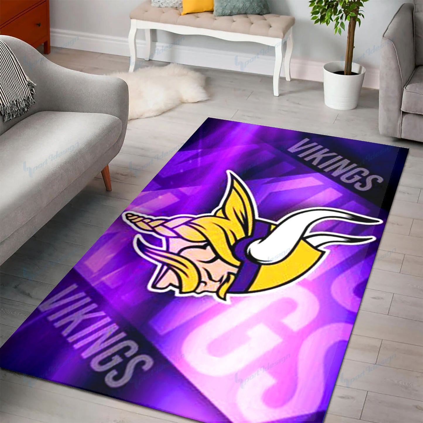 Minnesota Vikings Premium Rectangle Rug 8