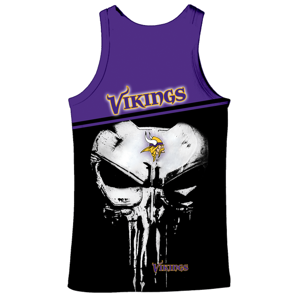 Minnesota Vikings Punisher Skull New Full All Over Print V1448