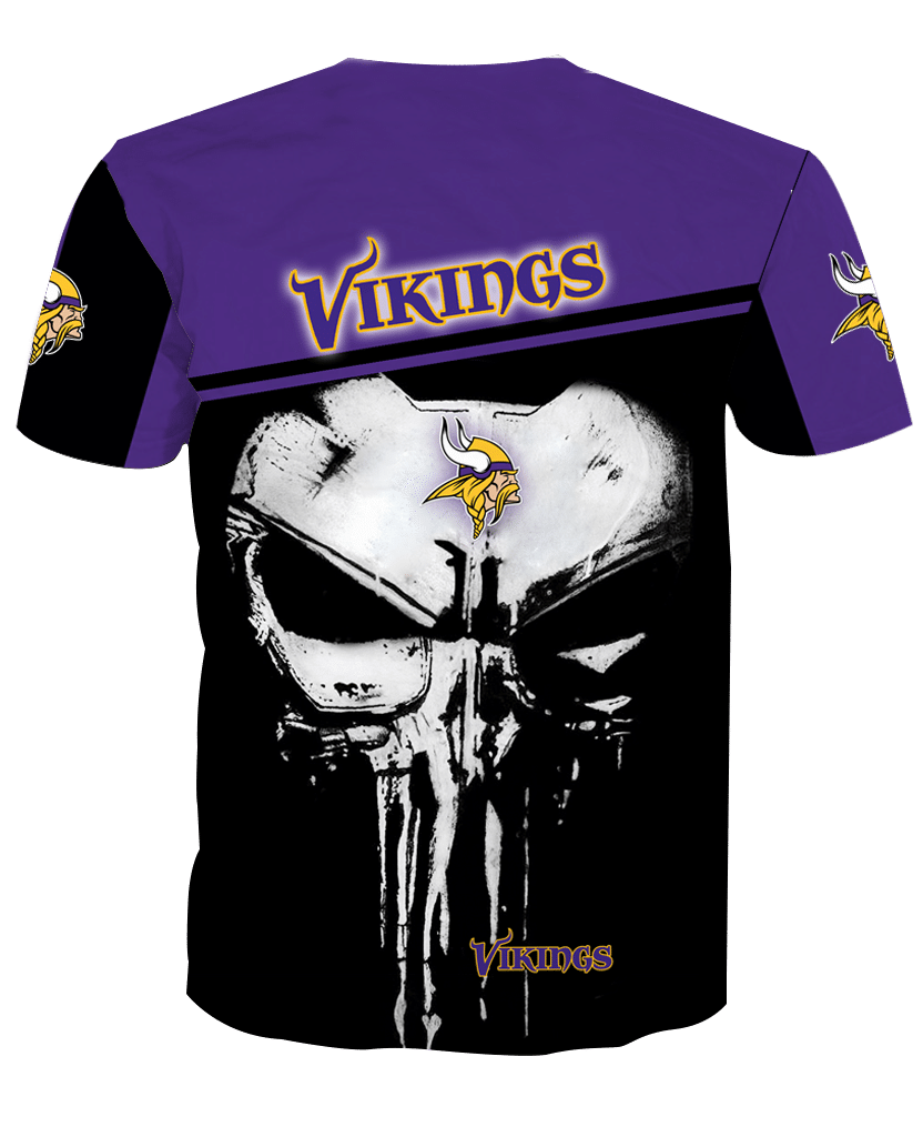 Minnesota Vikings Punisher Skull New Full All Over Print V1448