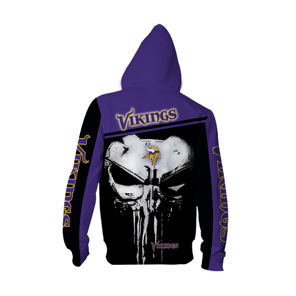 Minnesota Vikings Punisher Skull New Full All Over Print V1448