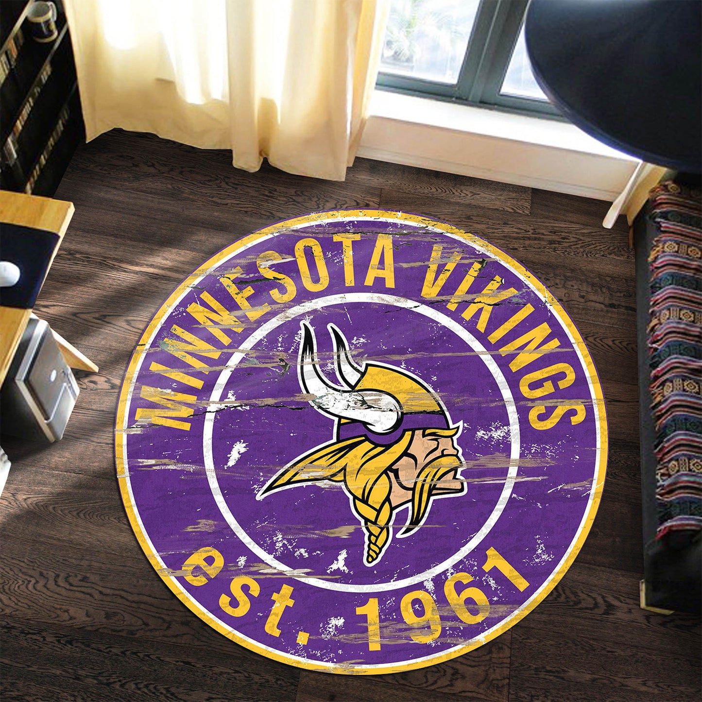 Minnesota Vikings Round Rug 187