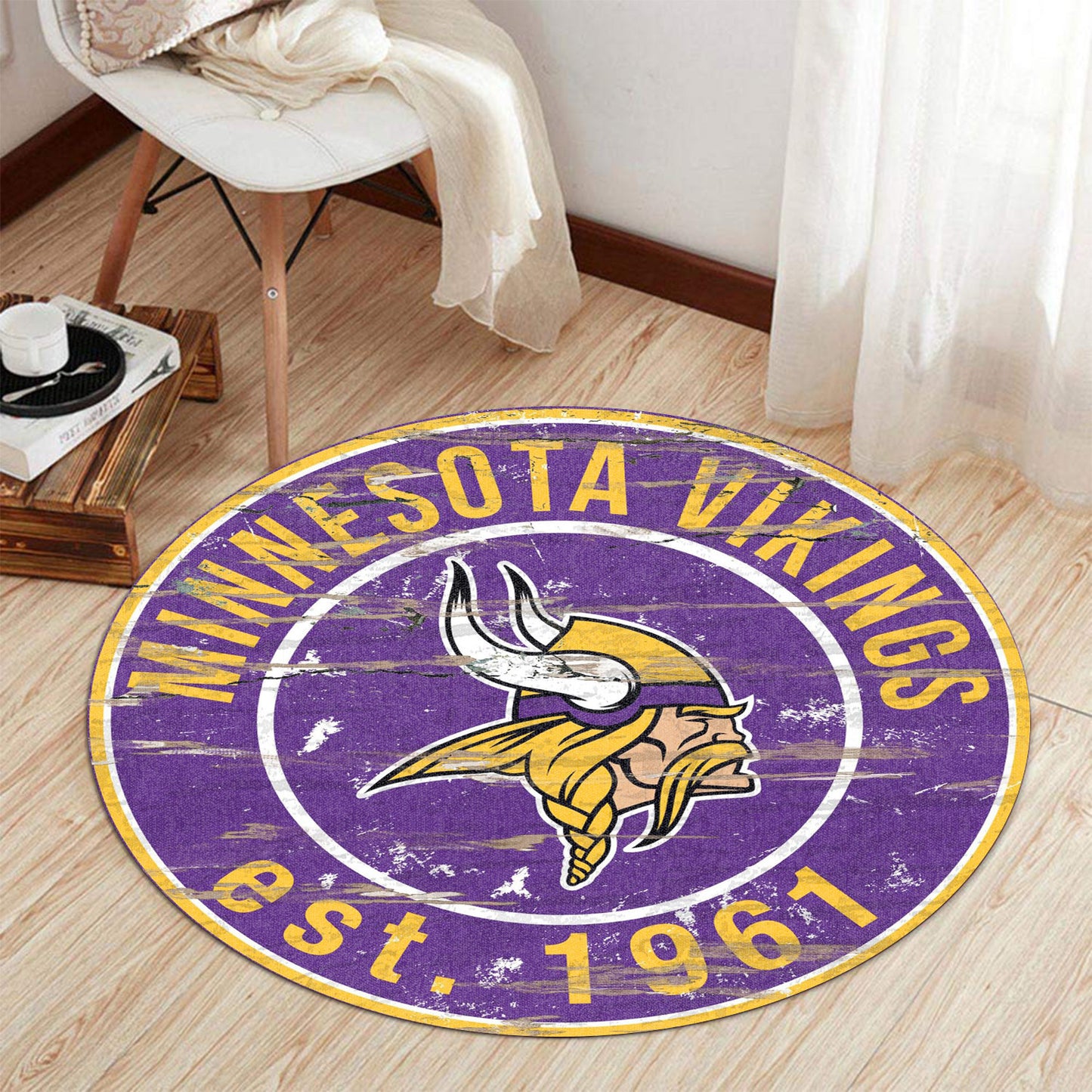 Minnesota Vikings Round Rug 187