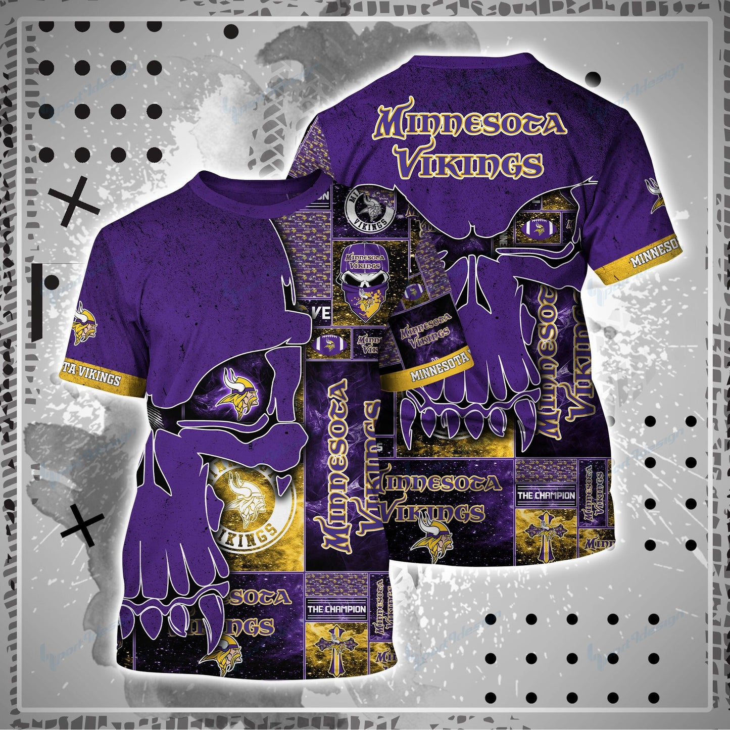 Minnesota Vikings Shirt and Shorts BG103